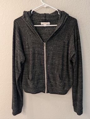 Spiritual Gangster Zip Front Lightweight Gray Heather Hoodie